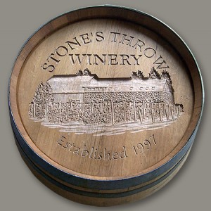 Hand Carved Oak Wine Barrel