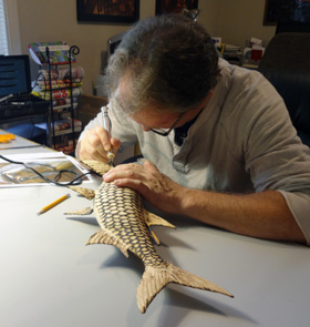 John Koester Originals - Tarpon Carving Progress