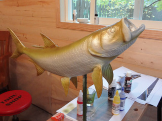 John Koester Originals - Tarpon Carving Progress